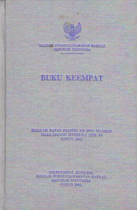 Image of RISALAH RAPAT AD HOC MAJELIS MASA SIDANG ISTIMEWA MPR RI TAHUN 2001