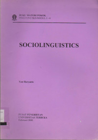 Image of SOCIOLINGUSTICS