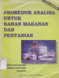 Image of Prosedur analisa untuk bahan makanan dan pertanian