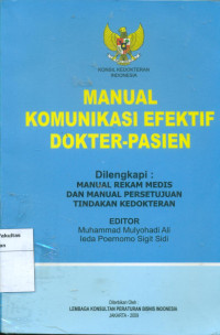 Image of Manual komunikasi efektif dokter-pasien