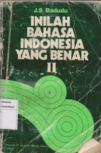 Image of Inilah bahasa Indonesia yang benar II
