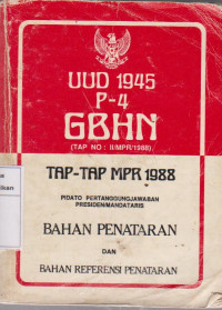 Image of Uud 1945 P-4 GBHN (tap No: II/MPR/1988