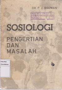Image of Sosiologi: pengertian dan masalah