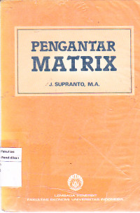Image of Pengantar Matriks