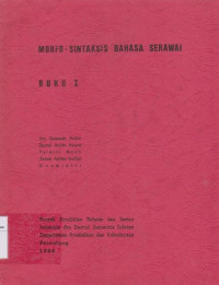 Image of Morfo-Sintaksis Bahasa Serawai Buku I