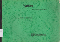Image of Syintax: A Minimalist Introduction