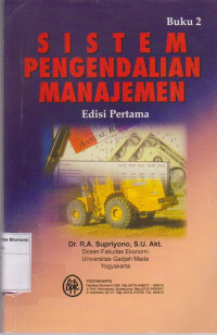 Image of Sistem pengendalian manajemen edisi pertama buku 2