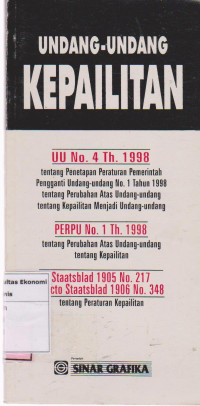 Image of Undang-undang kepailitan