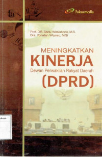 Image of Meningkatan Kinerja Dewan Perwakilan Daerah (DPRD)