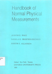 Handbook Of Normal Physical Measurements