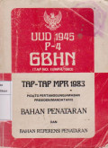 Uud 1945 P-4 GBHN (tap No: II/MPR/1983