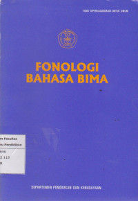 Fonologi bahasa Bima