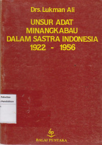 Unsur adat minangkanau dalam sastra Indonesia