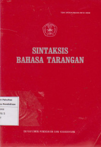 Sintaksis bahasa Tarangan