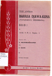 Kitab Peladjaran Bahasa Djawa Kuna Tata bahasa sederhana