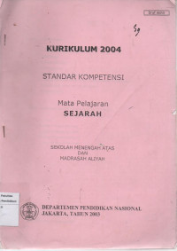 KURIKULUM 2004 Mata Pelajaran SEJARAH