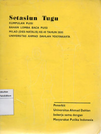 Setasiun Tugu: Kumpulan puisi bahan lomba baca puisi