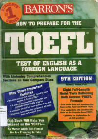 Toefl Test: Test of english as a foreign language