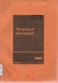 The Syntax Of Early English