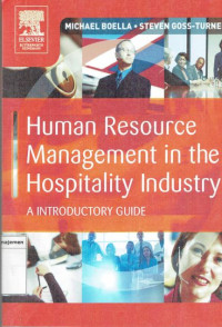 Image of Human resource management in the hospitality industry: a introductory guide