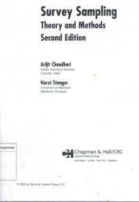 Image of Survey sampling: theory and methods second edition