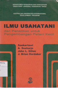 Ilmu usaha tani dan penelitian untuk pengembangan petani kecil