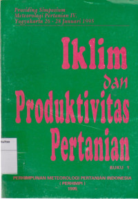 Iklim dan produktivitas pertanian (buku 1)