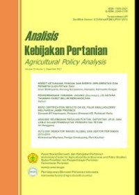 Analisis Kebijakan Pertanian : Agricultural Policy Analysis(volume 14 Nomor 2, Desember 2016)