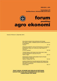 Forum Penelitian Agro Ekonomi(Volume 35 Nomor 1, Juli 2017)