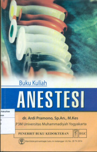 Image of Buku kuliah: anestesi