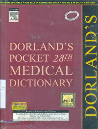 Image of Dorland's pocket 28th medical dictionary