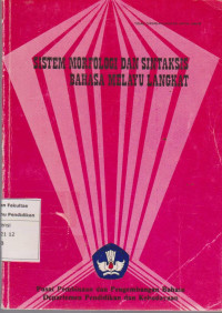 Image of Sistem morfologi dan sintaksis bahasa melayu langkat