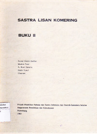 Image of Sastra Lisan Komering