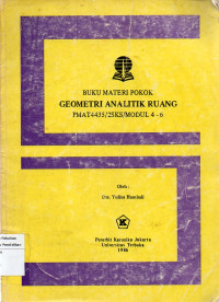 Image of Buku Materi Pokok Geometri Analitik Ruang