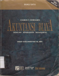Image of Akuntansi biaya: dengan penekanan manajerial edisi kedelapan buku satu