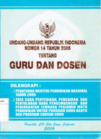 Image of Undang-undang republik indonesia nomor 14 tahun 2005 tentang guru dan dosen