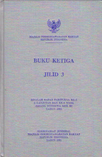 RISALAH RAPAT PARIPURNA KE-55 LANJUTAN DAN KE- 6 MASA SIDANG ISTIMEWA MPR RI TAHUN 2001