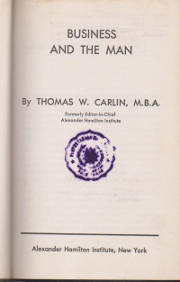 Image of BUSINESS AND THE MAN