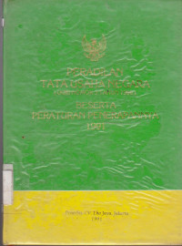 Image of PERADILAN TATA USAHA NEGARA UURI NOMOR 5 TAHUN 1986 BESERTA PERATURAN PENERAPANNYA 1991
