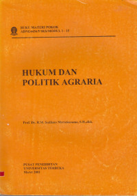 Image of HUKUM DAN POLITIK AGRARIA