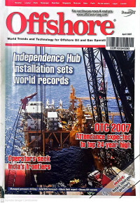 Offshore : World Trens and Technology for offshore Oil and Gas Operation :
Independence Hub Installation Sets World Records