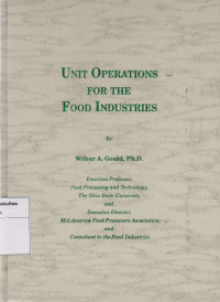 Image of Unit operations for the food industries