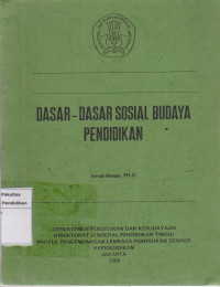 Image of Dasar-dasar sosial budaya pendidikan