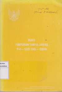 Image of Buku himpunan tanya-jawab p-4 - UUD1945-GBHN