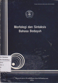 Image of Morfologi dan sintaksis bahasa bedayuh
