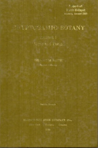 Cryptogamic Botany Volume 1 Algae and Fungi