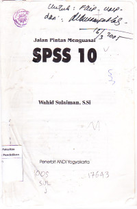 Image of Jalan Pintas Menguasai SPSS 10