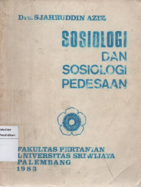 Image of Sosiologi Dan Sosiologi Pedesaan