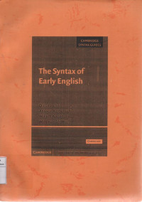 Image of The Syntax Of Early English
