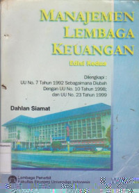 Manajemen lembaga keuangan edisi kedua